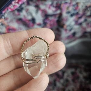 Quartz and Silver Pendent